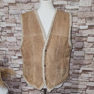 Genuine Leather  Vest  Shearling  Made In Mexico